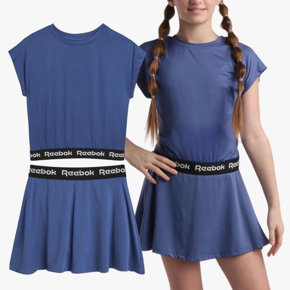 Reebok Girls’ Active Skirt 2 Piece Set Performance T-Shirt Tennis Skort 4T